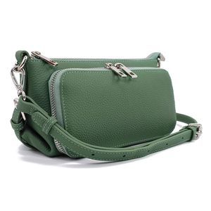 Genuine Leather Crossbody Bags Green Purse Shoulder Bag Soft Small <3